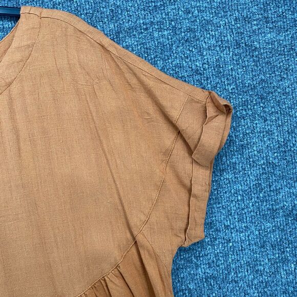 UMGEE Dress Womens M Rust Round Neck Shift Babydoll Boho Cottagecore Western - Picture 3 of 9